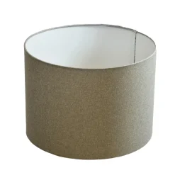 B&S Lampenschirm Ø 25 x 18 cm hellgrau Leinenstruktur Zylinderförmig