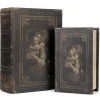 Buchhüllen Set Vintage - 2-teiliges Geheimversteck mit nostalgischem Kunstmotiv - Dek