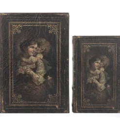 Buchhüllen Set Vintage - 2-teiliges Geheimversteck mit nostalgischem Kunstmotiv - Dek