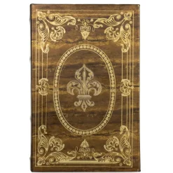Buchhülle Vintage - Geheimversteck mit Fleur-de-Lis - Deko Buchbox für Schmuck & Doku