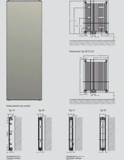 Buderus Vertikalheizkörper CV Plan Flachheizkörper Heizwand Heizkörper weiß