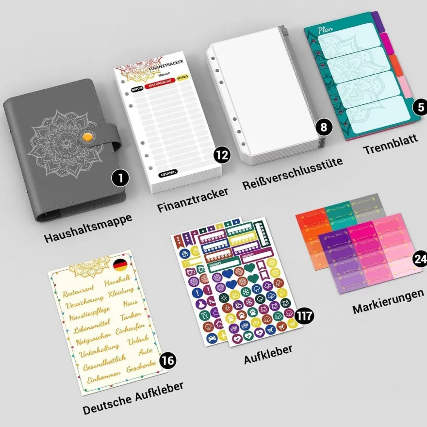 Budget Planner Deutsch A6 Finanzplaner Sparbuch Haushaltsbuch Geldsparmappe
