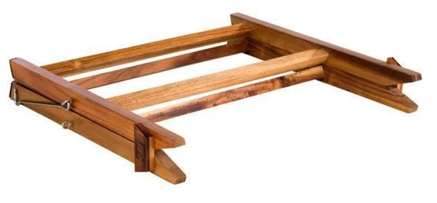 Buffetgestell Buffetleiter Etagere Serviergestell aus Schiefer und Akazienholz