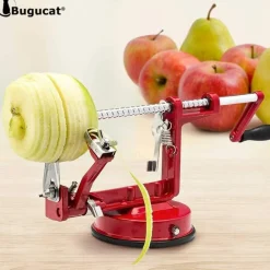 Bugucat Profi Apfelschäler Apfelschneider 3in1 Obstschneider Premium-Qualität