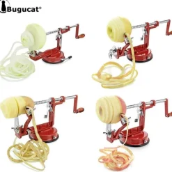 Bugucat Profi Apfelschäler Apfelschneider 3in1 Obstschneider Premium-Qualität