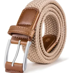 Bulliant Herren Flechtgürtel Stretchgürtel, Stoffgürtel Elastisch, Golfgürtel