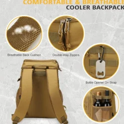 Bunnychic Taktischer Kühlrucksack 25L - Isolierter, Auslaufsicher