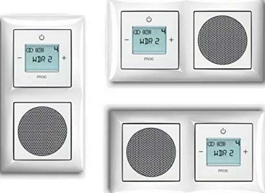 Busch und Jäger Unterputz UP Digitalradio 8215U-101 Komplett-Set balance® SI Design