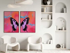 Butterfly Wings Poster · Geschenkidee · Minimalistisches Butterfly Style Desi
