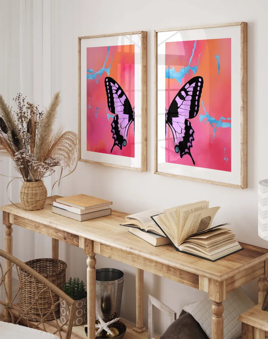 Butterfly Wings Poster · Geschenkidee · Minimalistisches Butterfly Style Desi