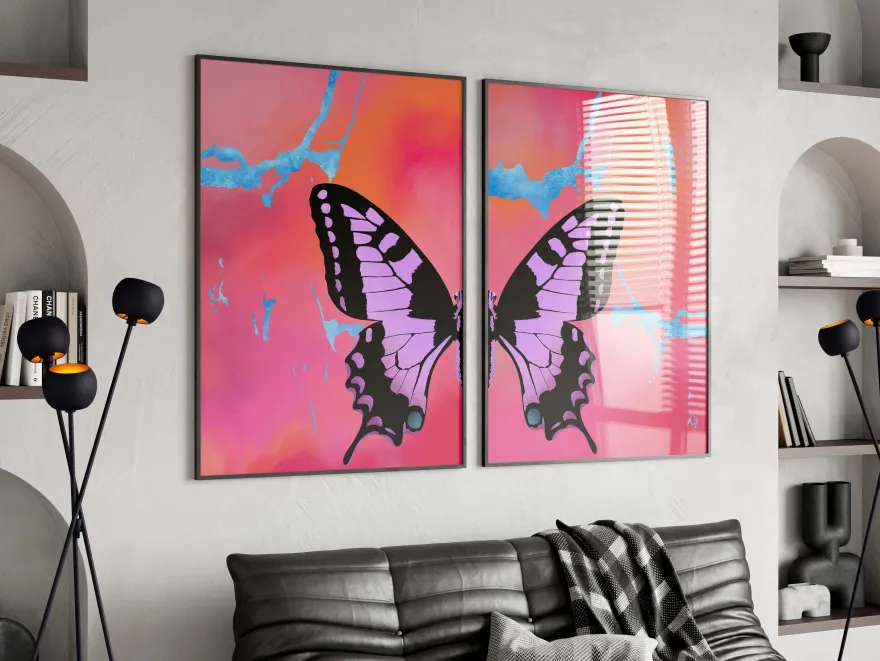 Butterfly Wings Poster · Geschenkidee · Minimalistisches Butterfly Style Desi