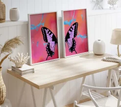 Butterfly Wings Poster · Geschenkidee · Minimalistisches Butterfly Style Desi