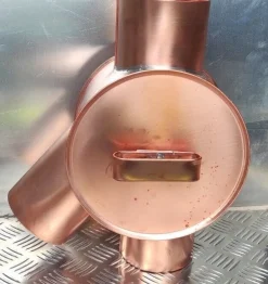 B-Ware Regenwasserklappe Regenwasserverteiler Wasserverteiler Kupfer Ø100mm