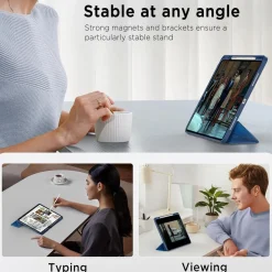 CACOE Hülle für iPad Pro 13 M4 (2024) mit Stifthalter, Schlank, Ständer, Auto