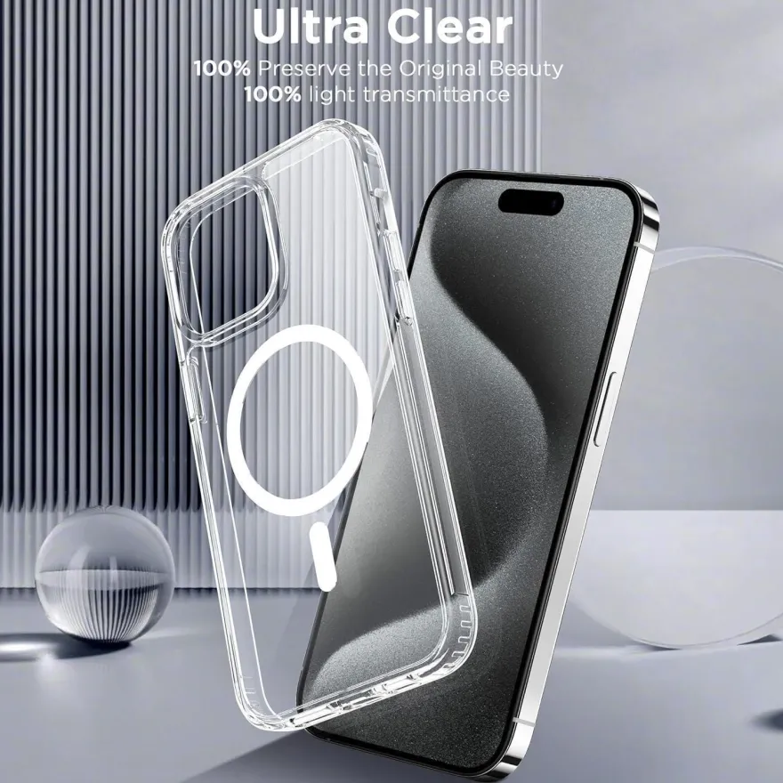 CACOE Hülle für iPhone 15 Pro Max mit MagSafe, Kameraschutz, stoßfest
