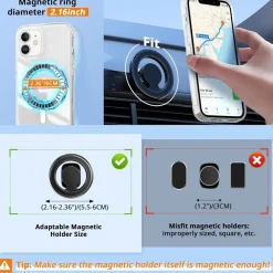 CACOE Hülle für iPhone 12/12 Pro mit MagSafe, transluzent, stoßfest, kratzfest