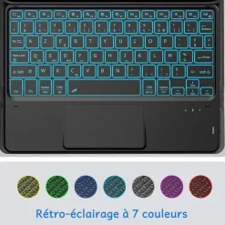 CACOE Hülle mit abnehmbarer AZERTY-Tastatur und Touchpad für iPad Pro 11 Zoll