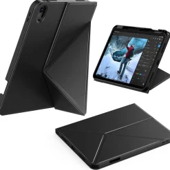 CACOE iPad Hülle 11. Gen 2025 / 10. Gen 10.9 Zoll, Schwarz, mit Stifthalter