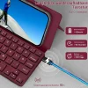 CACOE Mini Bluetooth Tastatur mit Ständer, Ultraflache Tragbare Faltbare QWERTZ