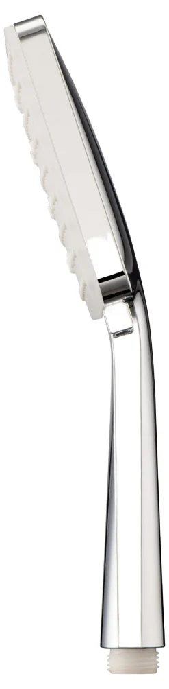 Calmwaters Eckige Handbrause 6 Strahlarten, Hebel-Funktion, Anti-Kalk, Chrom-Weiß