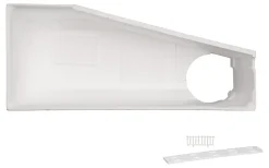 Calmwaters Wannenträger Essential Small in Weiß, linke Ausführung, 160 x 70 cm