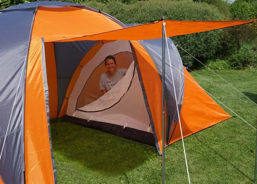 Campingzelt Loksa, 6-Mann Zelt Kuppelzelt Igluzelt Festival-Zelt, 6 Personen