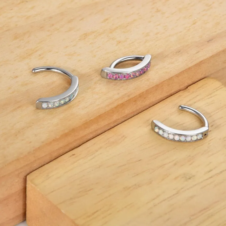 Candyfancy 14G Titan Bauchnabelpiercing Clicker Schwarz 10mm/12mm Zirkonia