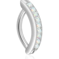 Candyfancy 14G Titan Bauchnabelpiercing Clicker Schwarz 10mm/12mm Zirkonia