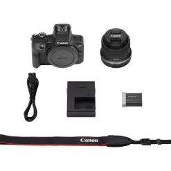 Canon EOS R100 + RF-S 18-45mm F4.5-6.3 IS STM Kit, 24,1 MP, 6000 x 4000 Pixel, CMOS,