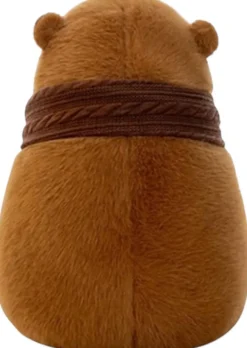 Capybara Plüschfigur - mit Strickschal, ca. 24cm