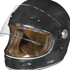 Carbon Jethelm Integralhelm Kohlefaser Motorradhelm Chopper Café Racer Sonnenvisier