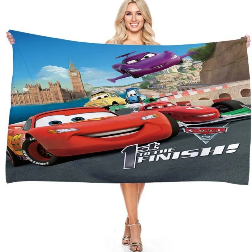 Cartoon Cars Badetücher Merch Lightning McQueen Sally Larry Pool Handtuch Strandtuch