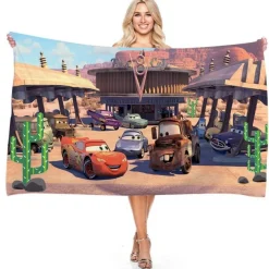 Cartoon Cars Badetücher Merch Lightning McQueen Sally Larry Pool Handtuch Strandtuch