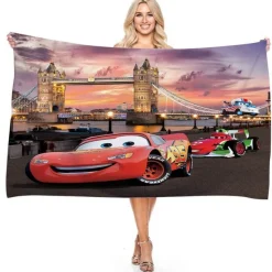 Cartoon Cars Badetücher Merch Lightning McQueen Sally Larry Pool Handtuch Strandtuch