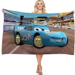 Cartoon Cars Badetücher Merch Lightning McQueen Sally Larry Pool Handtuch Strandtuch