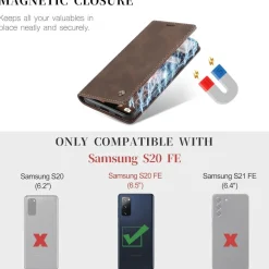 CaseMe S20 FE 5G/4G Klapphülle Kaffee