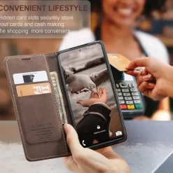CaseMe S20 FE 5G/4G Klapphülle Kaffee