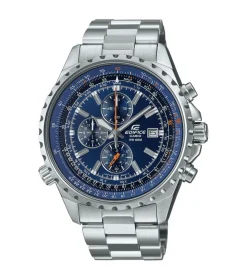 Casio Edifice Herrenuhr Neo-Display Datum Edelstahl EF-527D-2AVUEF