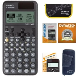 Casio FX-991 DE CW + Jeans-Tasche dunkelblau, irkelset gelb, olie, uch, arantie