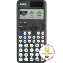 Casio FX-87 DE CW mit CalcCase-Schutztasche, Zirkelset blau und Garantie