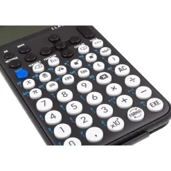 Casio FX-85 DE CW mit CalcCase-Schutztasche, Zirkelset lila, olie, uch, arantie