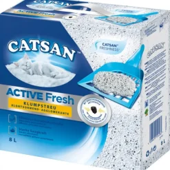 Catsan Active Fresh - Katzenstreu aus Naturton mit Aktivkohle 1 x 8 Liter