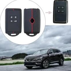 Chaexii Silikon Autoschlüsselhülle Schutzhülle für Dacia Renault Clio Megane