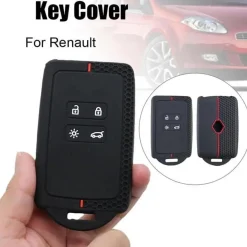Chaexii Silikon Autoschlüsselhülle Schutzhülle für Dacia Renault Clio Megane