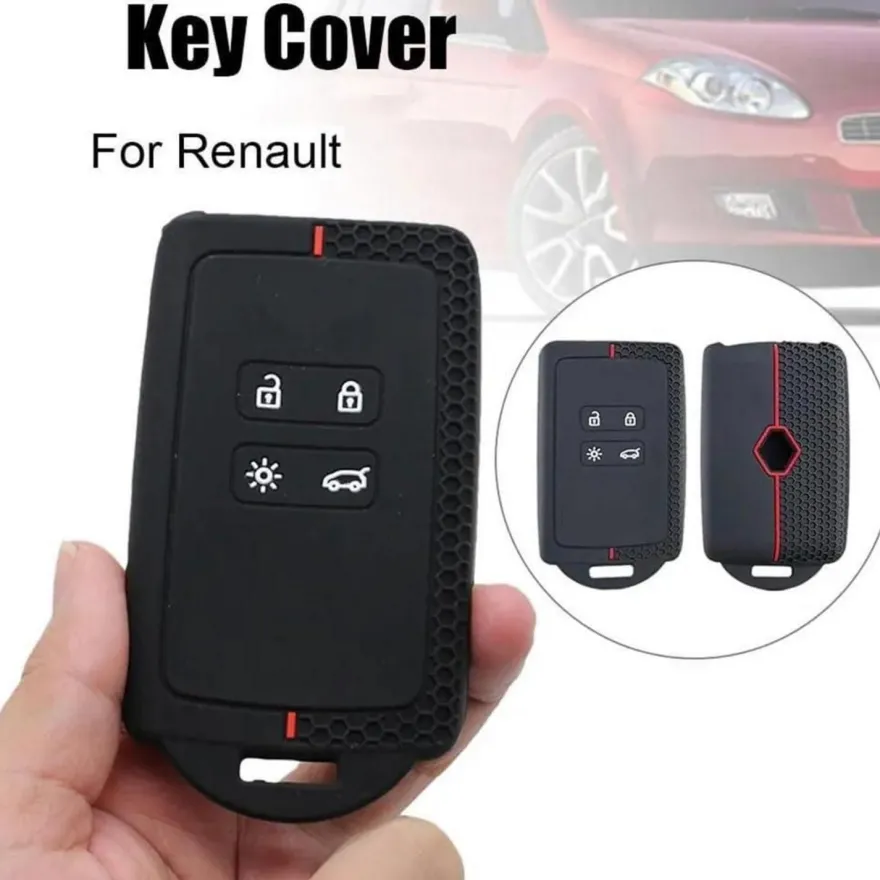 Chaexii Silikon Autoschlüsselhülle Schutzhülle für Dacia Renault Clio Megane