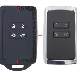 Chaexii Silikon Autoschlüsselhülle Schutzhülle für Dacia Renault Clio Megane