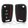 Chaexii Silikon Autoschlüssel Hülle für VW Golf 7, Seat Leon, Ibiza, Skoda