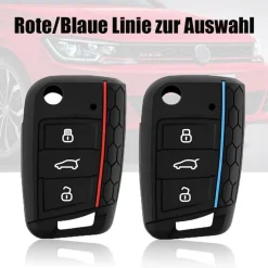Chaexii Silikon Autoschlüssel Hülle für VW Golf 7, Seat Leon, Ibiza, Skoda
