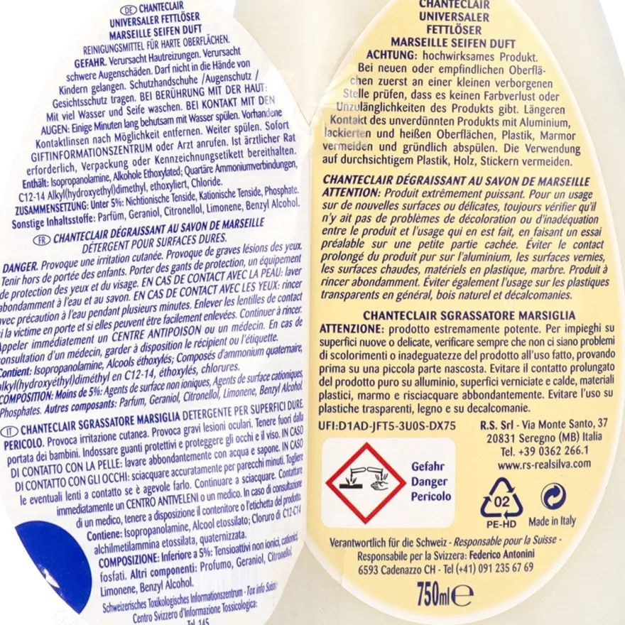 Chante Clair Marsiglia Sgrassatore universale Fettlöser 2x 750ml