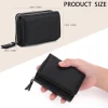 Chaofanxi Trifold Portemonnaie Damen Klein Schwarz